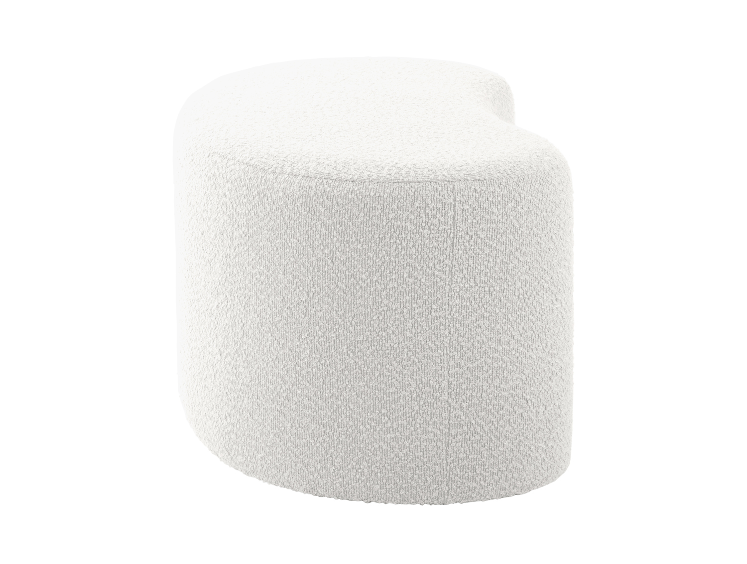 Pouf Ada wave bouclé off white