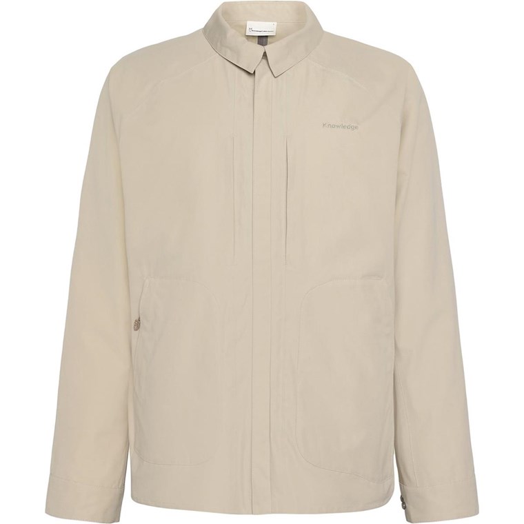 KnowledgeCotton Apparel Vent Canvas 200 Classic Overshirt Light Feather Gray