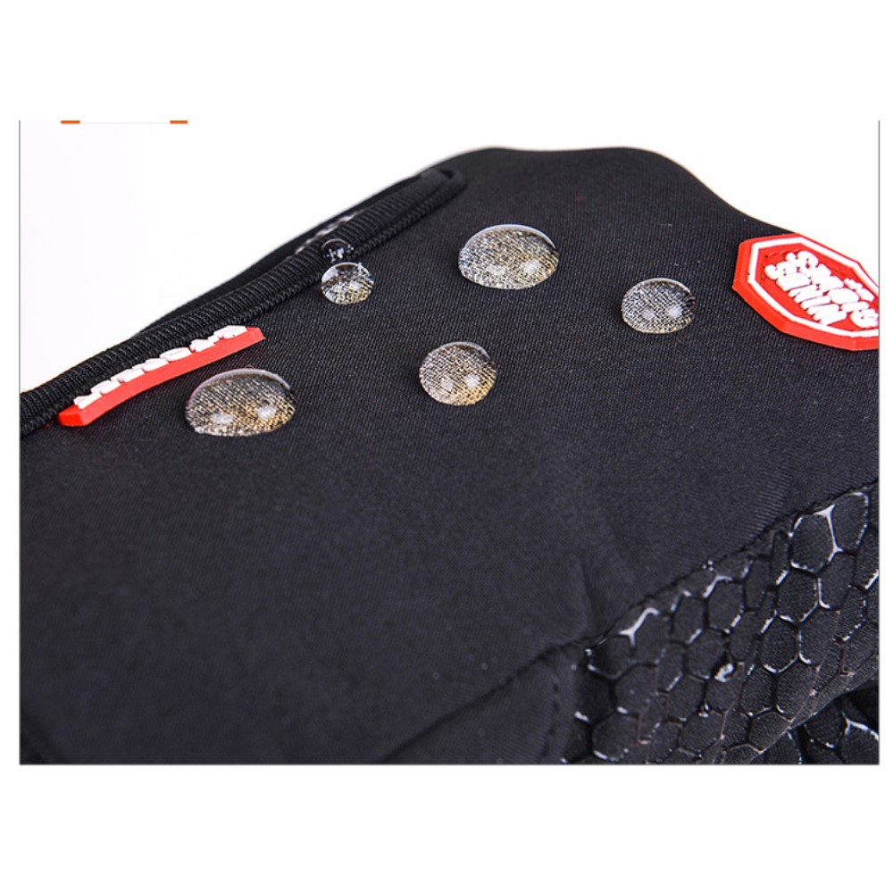 (1 Paar) Gr. M Wetterfeste Nylon Outdoor Touch Handschuhe  - Schwarz