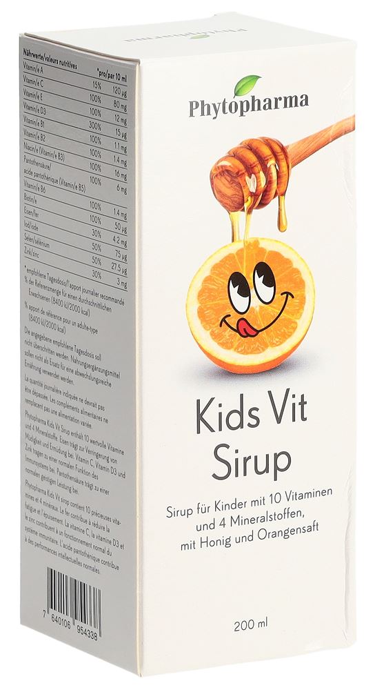 PHYTOPHARMA Kids-Vit<br>200 ml, Glasflasche, Sirup