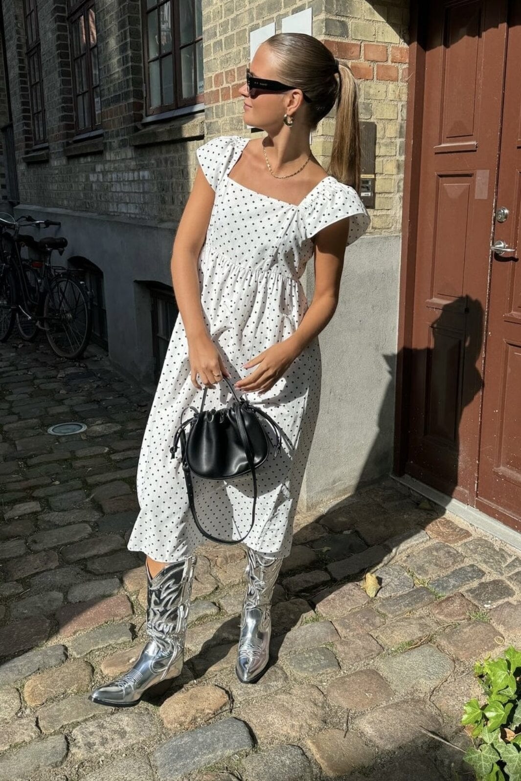 Pieces Pcmalou Sl Midi Frill Dress