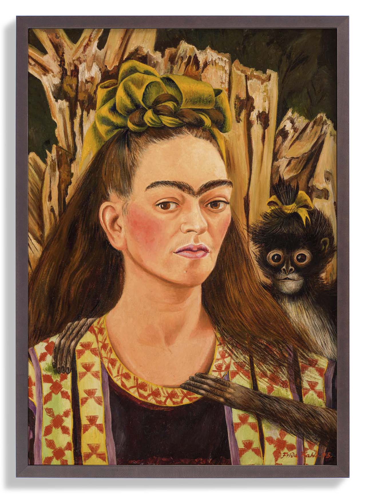 Selbstporträt mit Affe von Frida Kahlo