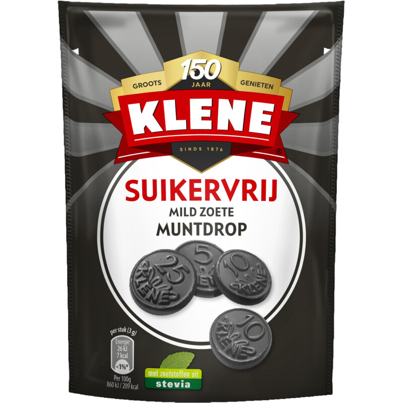 Klene Suikervrij mild zoete muntdrop