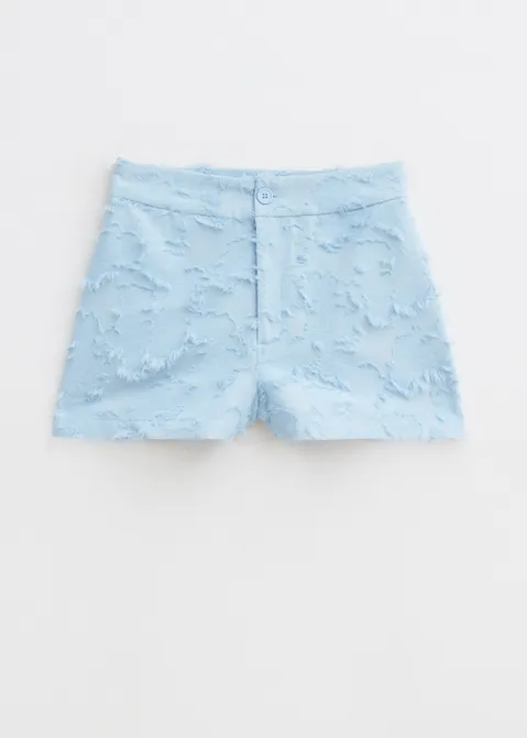 Short met franjes blauw (BLW.L)
