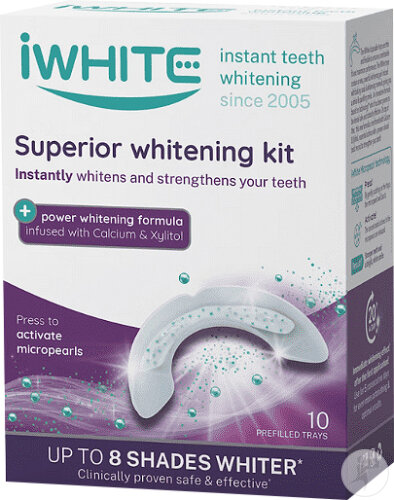 iWhite Kit De Blanchiment Supérieur Embouts Buccaux 10 Pièces