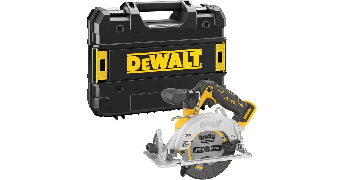 DEWALT12V XR accu Cirkelzaag DCS512NT  - (140 mm) handcirkelzaag  (Geel/zwart, Accu en oplader niet inbegrepen, in TSTAK Box)