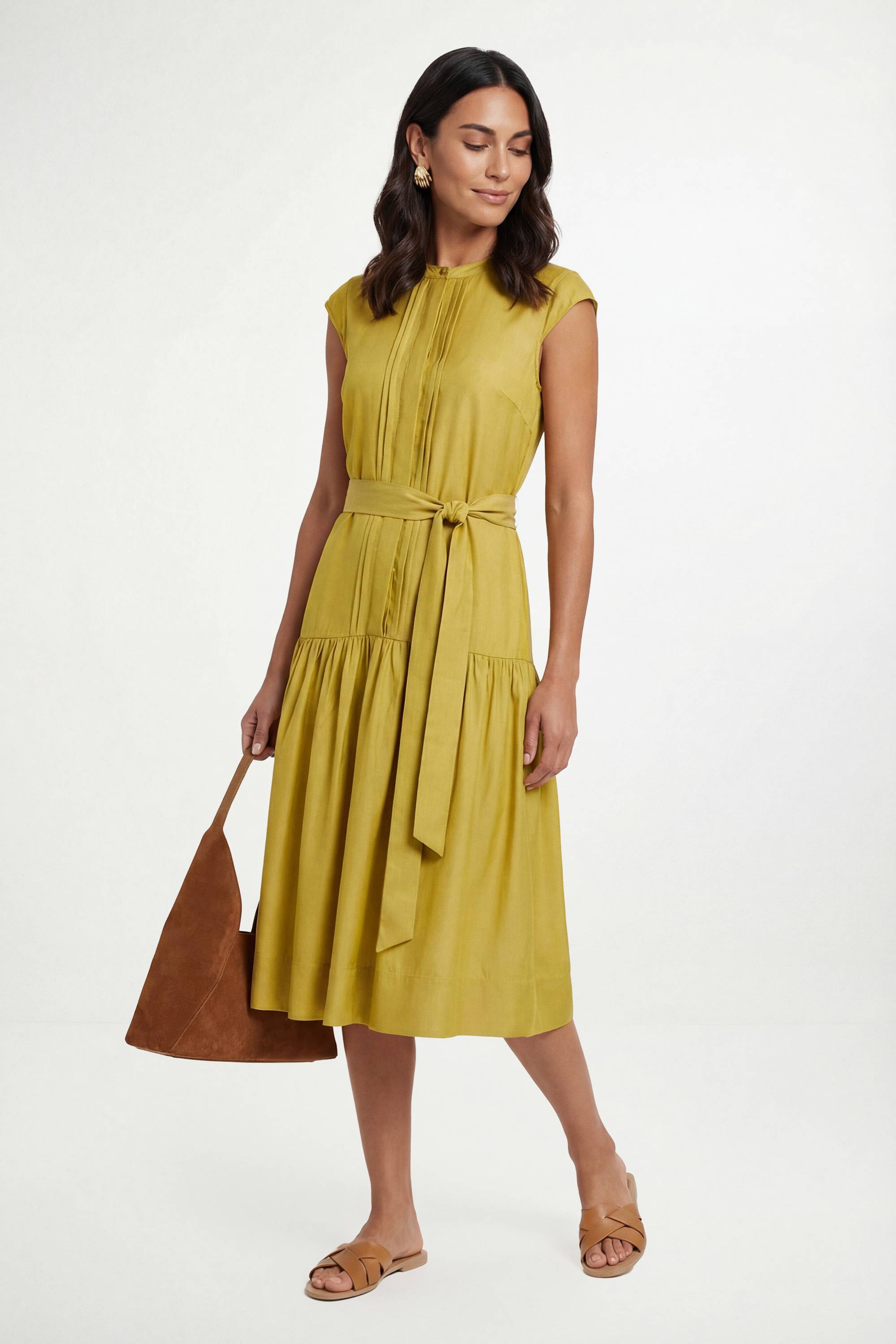 Wallis Robe Midi À Taille Basse Effet Denim Petite