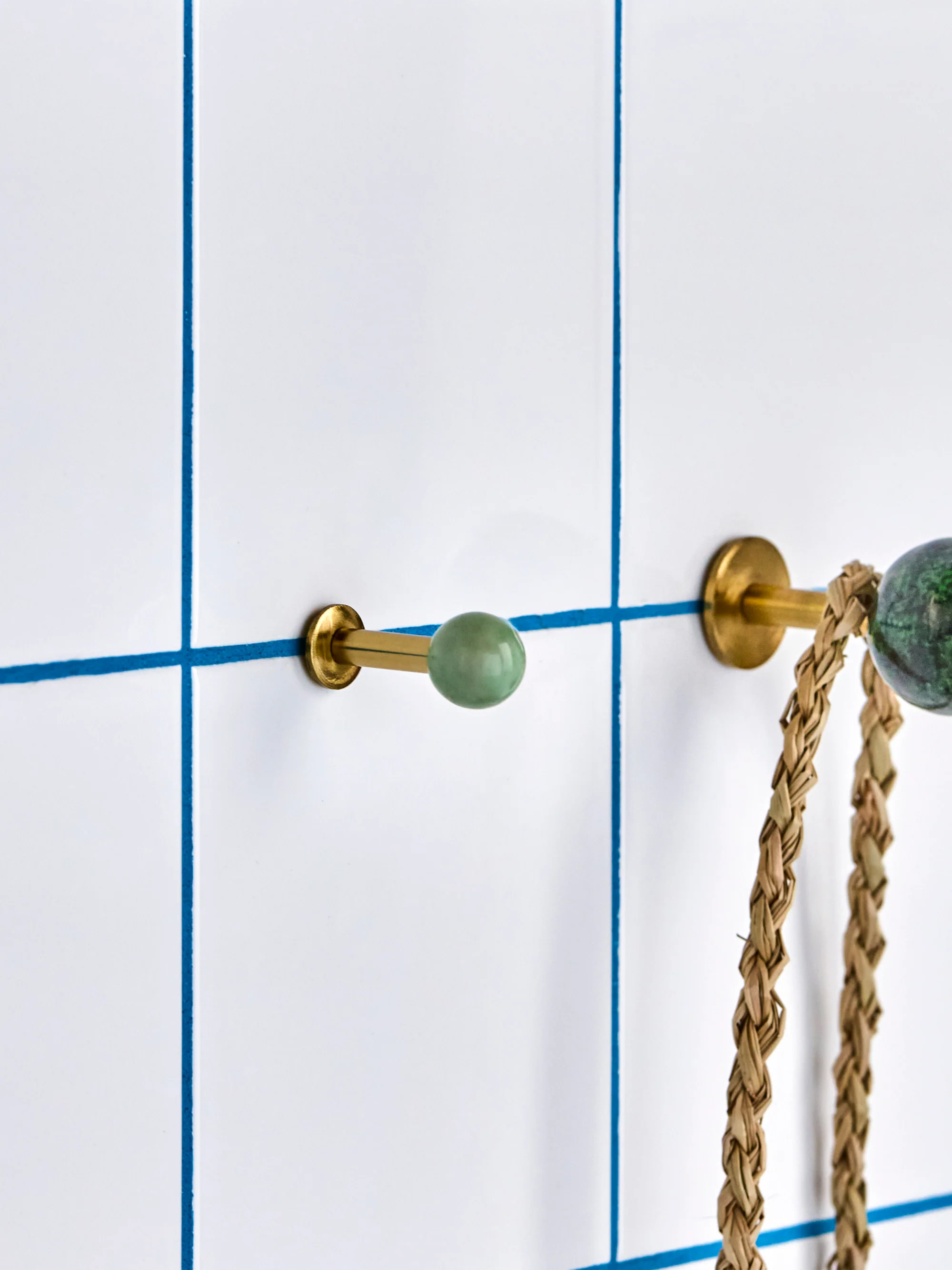 Handgemaakte metalen wandhaken Ball, 2-delig