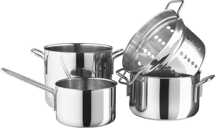 Eva Trio Grydesæt 3 stk.   pasta RS Sølv
