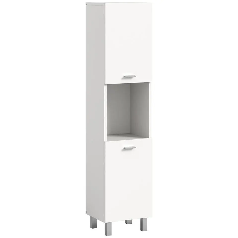 Hioshop Boston kolomkast 2 deuren 1 vak wit