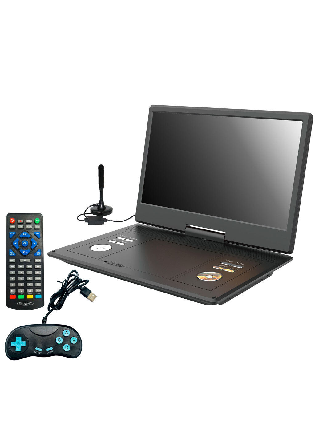 Reflexion DVD 1424 portabler DVD-Spieler mit TV und Spielen