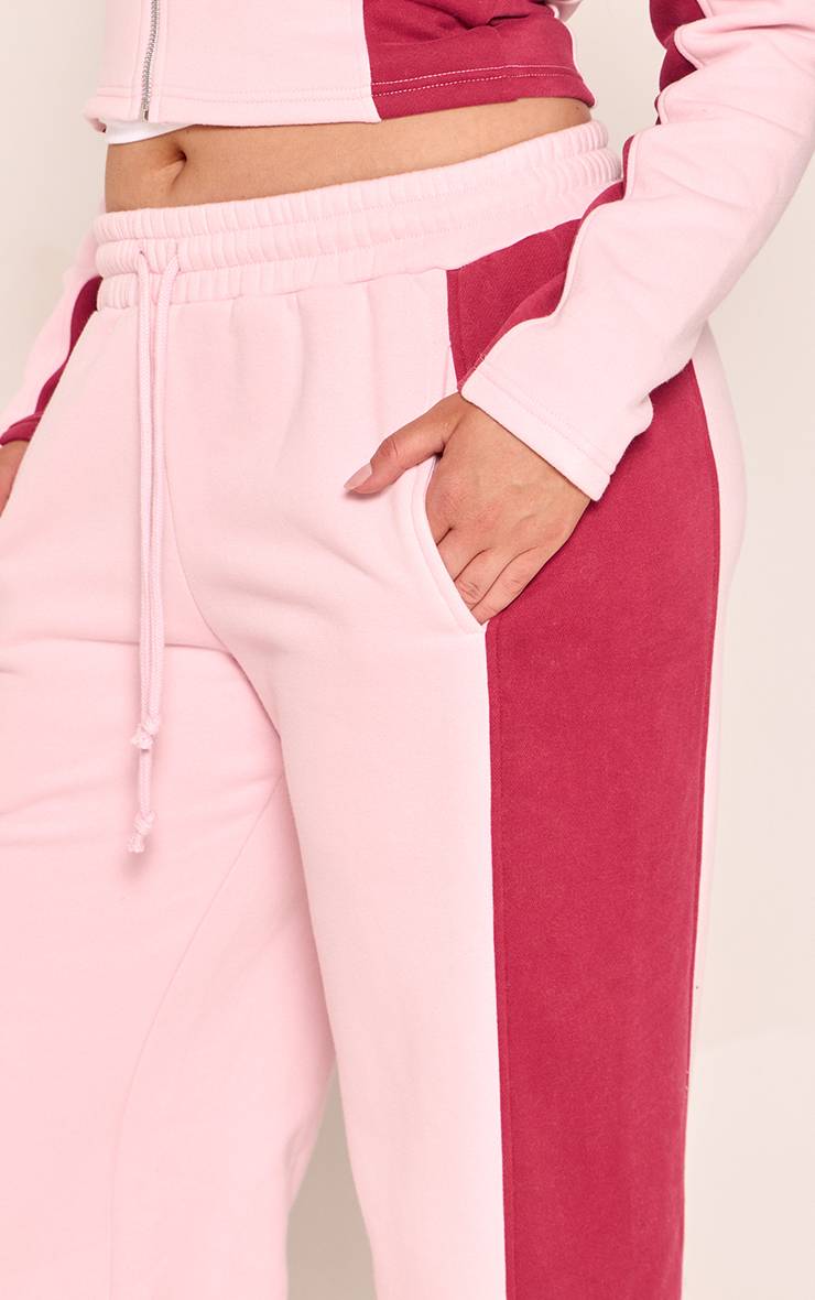 Rose Jogger Shape À Panneaux Latéraux Contrastants