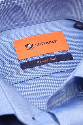 Suitable Overhemd Fijne Ruit Blauw DM22-02 DM22-02 kopen
