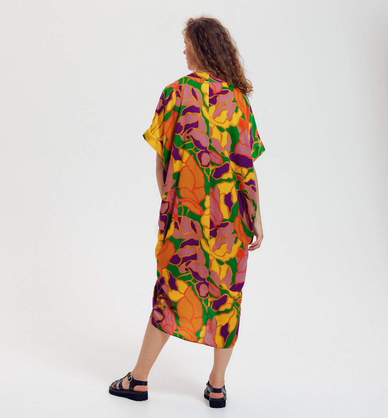 Robe caftan imprimée Femme - Imprimé multicolore