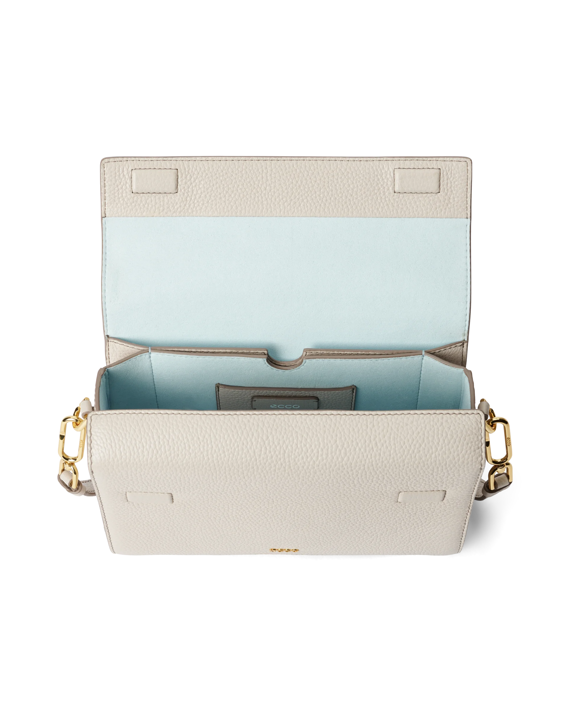 ECCO Pinch Bag Umhängetasche aus Leder Beige 17X26X10 cm