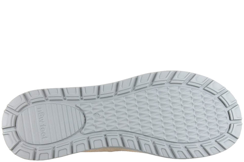 NEW FEET SANDAL I SANDFARVET PRÆGET KALVESKIND
