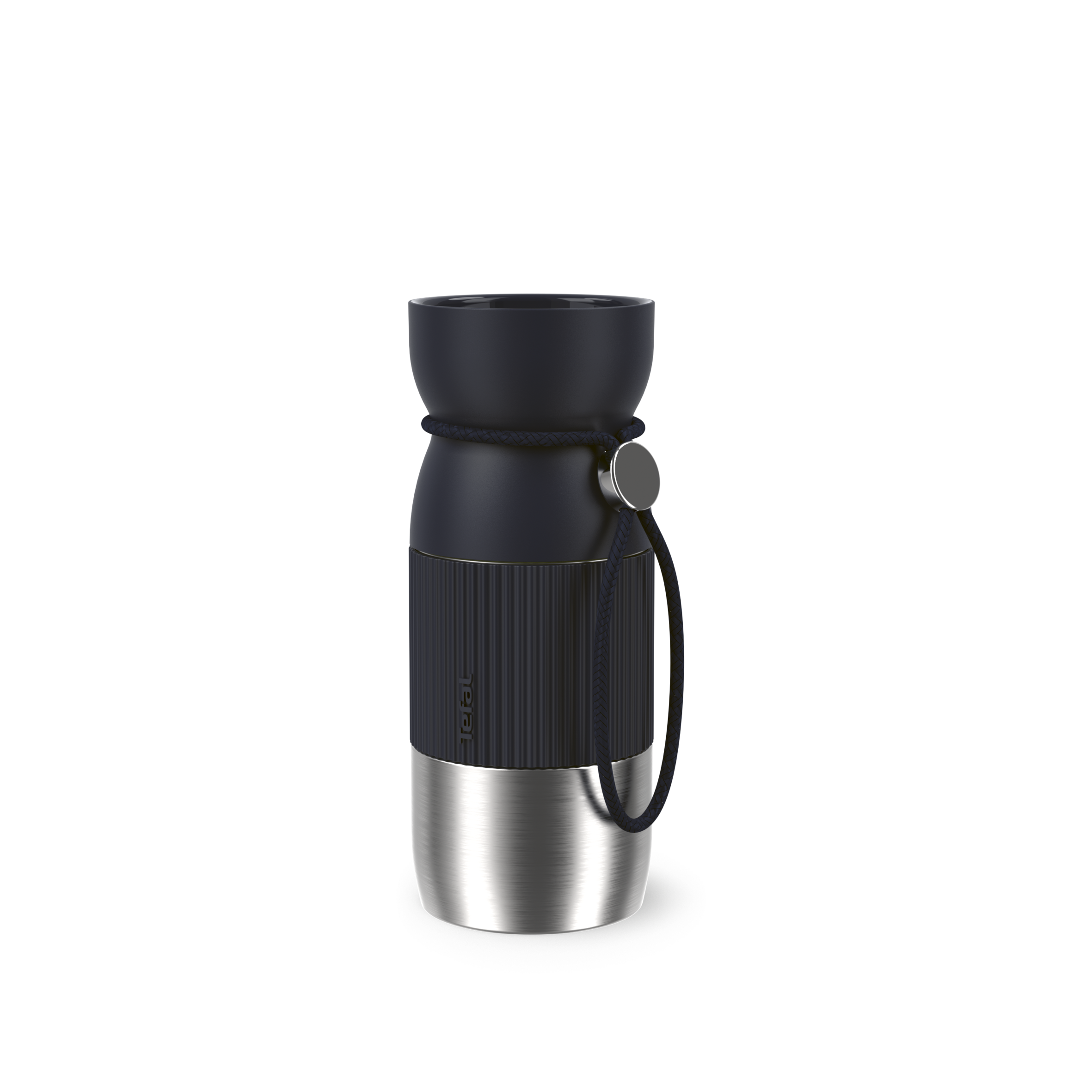 beYou N2191310 travel mug met kopvormige dop zwart (0,36L)