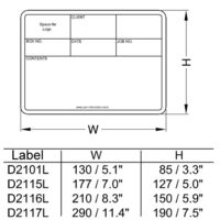 Penn Elcom D2117L tourlabel 290 x 190 mm