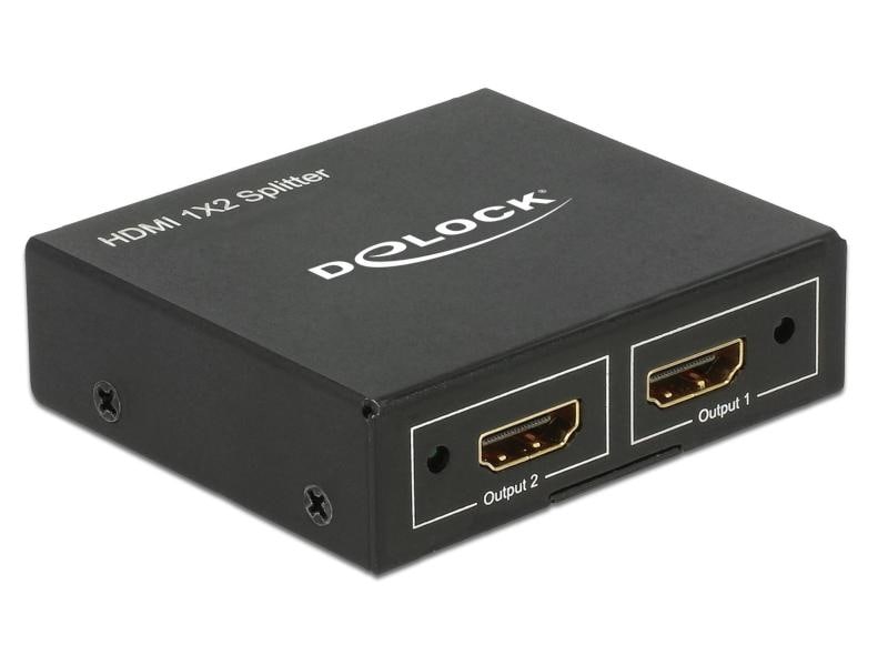 Delock 2-Port Signalsplitter HDMI - HDMI 4K/30Hz 2-Port HDMI-Signalsplitter, Aktiv