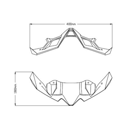 Spoiler Puig AILERONS DOWNFORCE FRONTAUX - Noir
