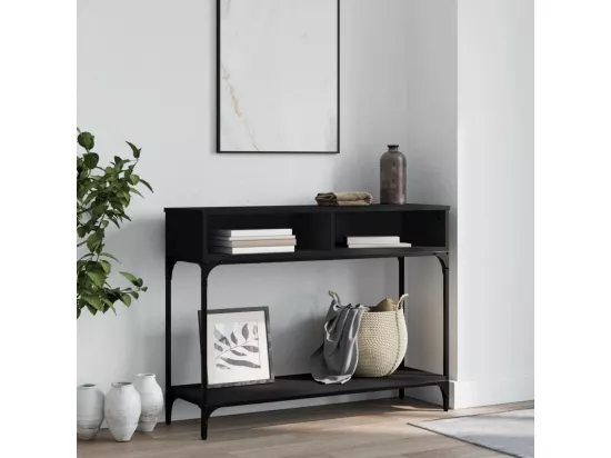Table console noir 100x30,5x75 cm bois d'ingénierie