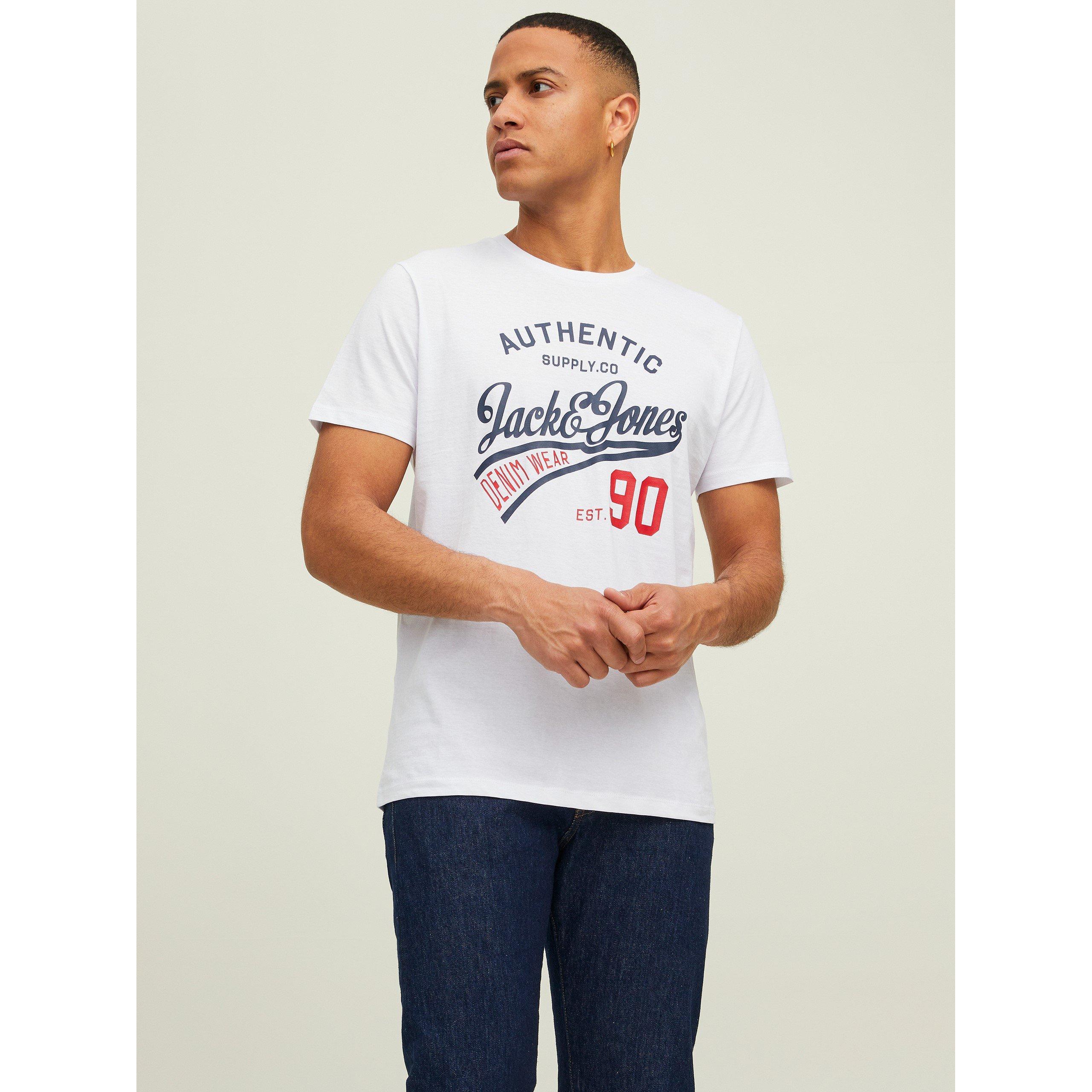Jack and Jones Ethan 3 Pack Short Sleeve T Shirt Mens