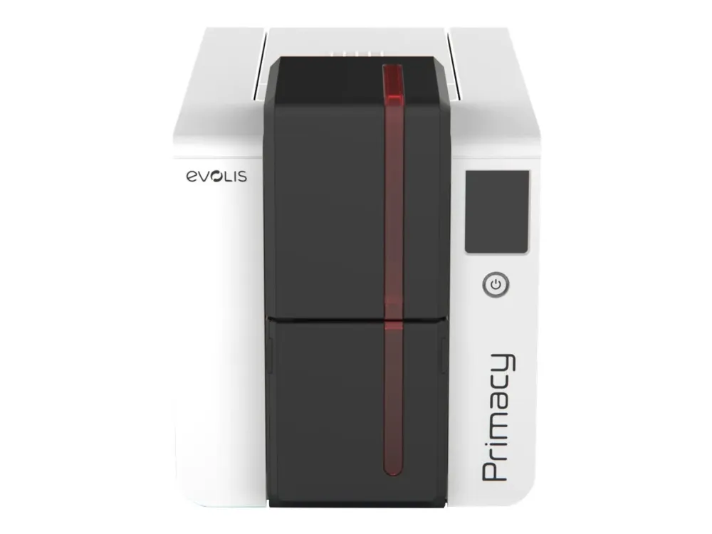 Evolis Primacy 2 Simplex GoPack - Plastikkortprinter - farve - blæksubliminering/termisk resin genskrivelig - CR-80 Card (85.6 x 54 mm) - 300 x 1200 dpi - op til 1000 kort/time (mono) / op til 300 kort/time (farve) - kapacitet: 100 kort - USB, LAN