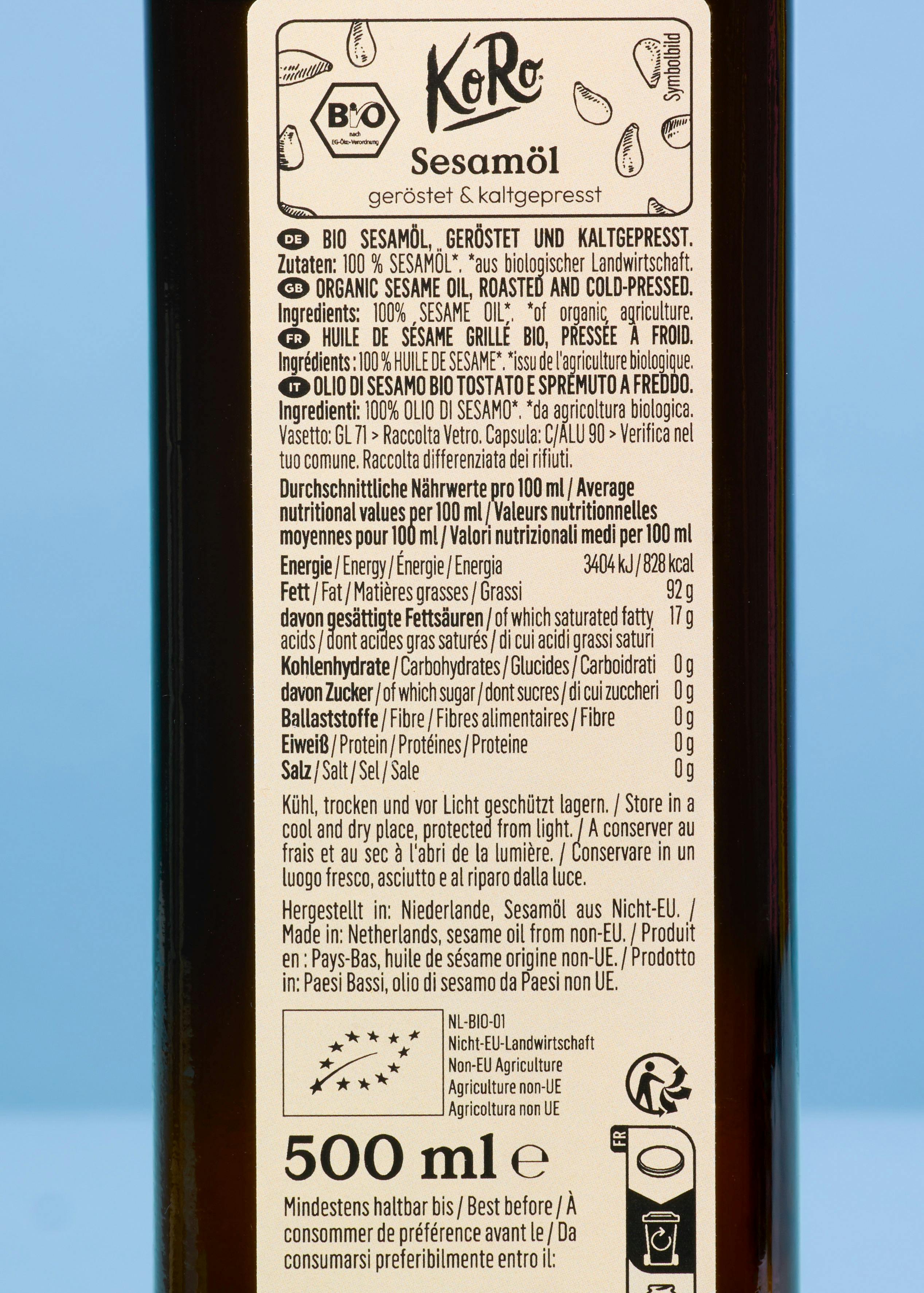 Bio Sesamöl 500 ml