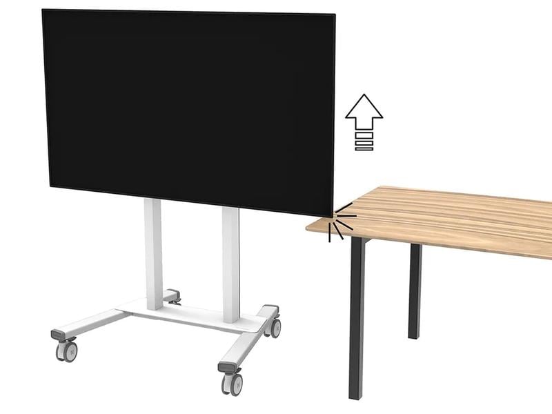 NEOMOUNTS TV-Trolley FL55-875WH1 Weiss Motorisierter Bodenständer für 37-100