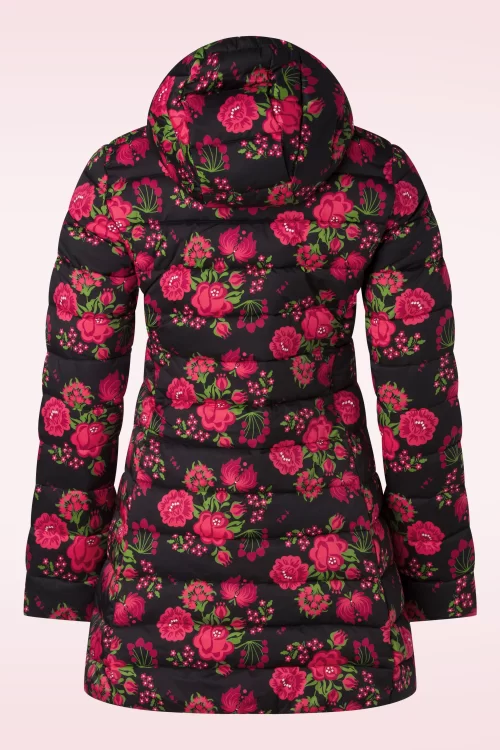 Blutsgeschwister No Down Queen gewatteerde jas in pressed flower bouquet
