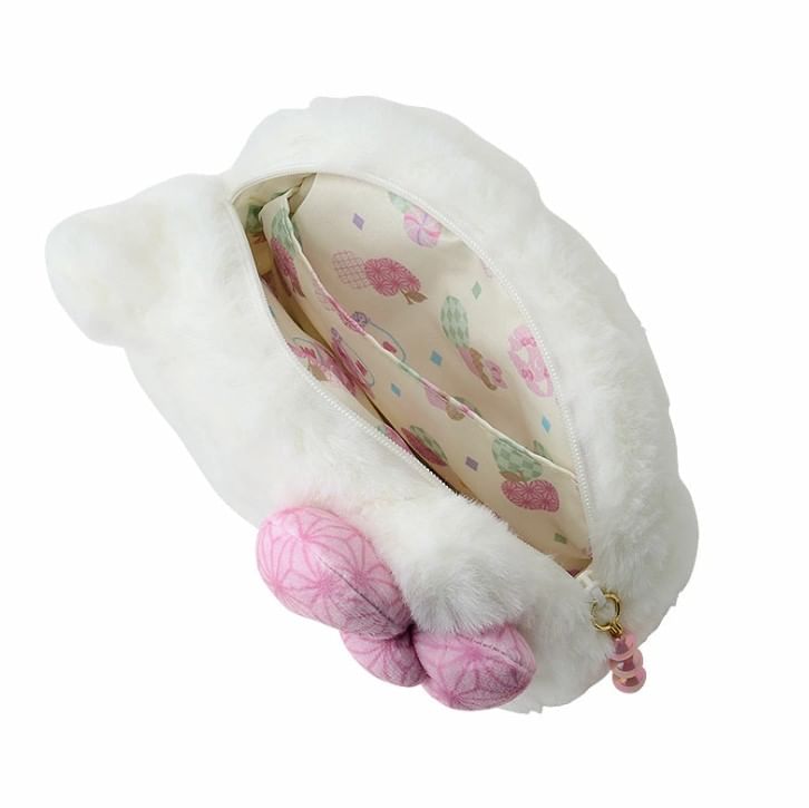 Sanrio - Hello Kitty Face Fluffy Makeup Pouch (Nagomi Pastel Series)