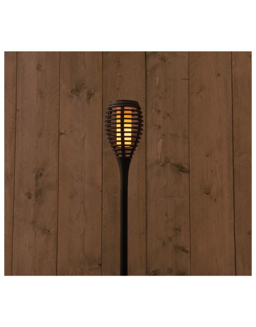 Anna's Collection Solar Fakkel Vlameffect - Verlichting - Zwart