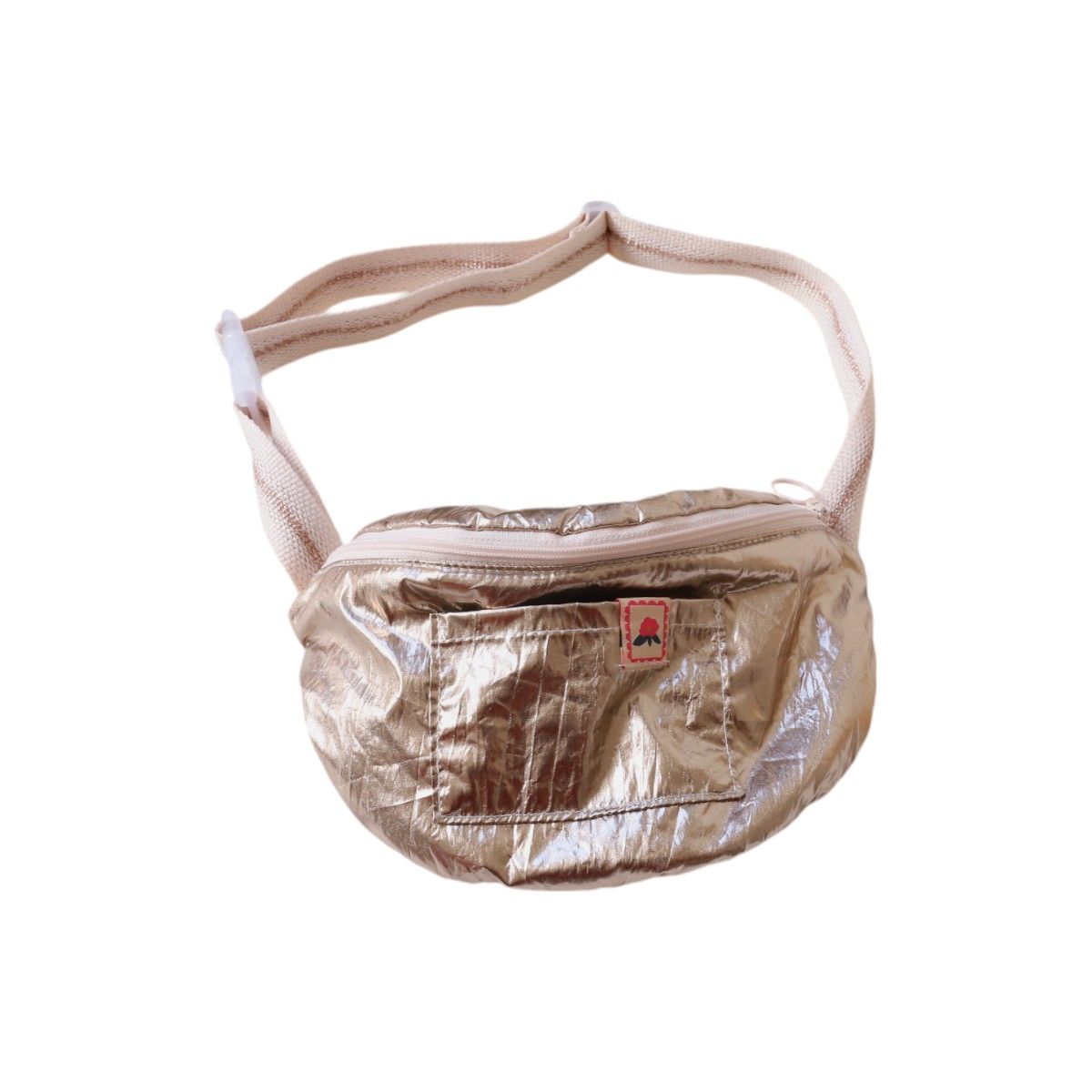 Sac banane enfant foil doré - La vie en rose Roodoudou
