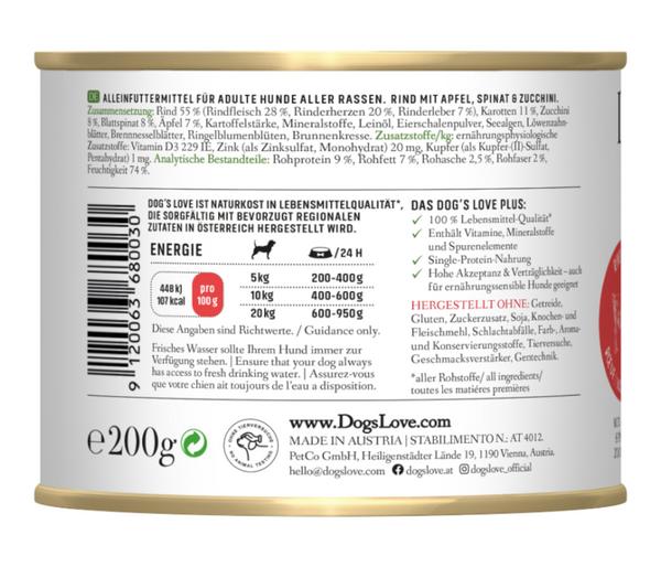DOG'S LOVE Nassfutter für Hunde Adult, 6 x