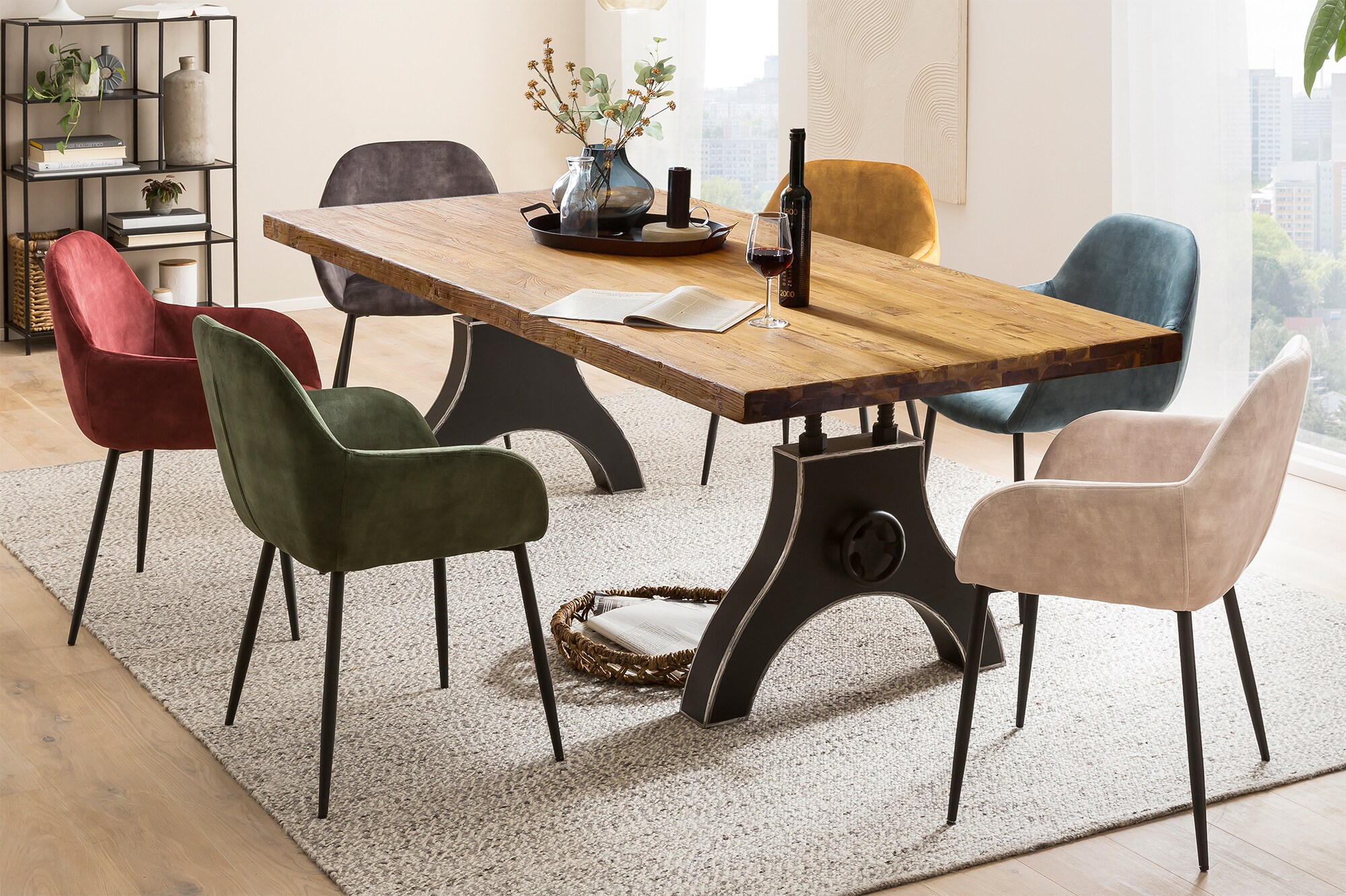 Tisch 200x100 Teak Holztisch Esstisch Küchentisch Wohnzimmertisch Speisetisch