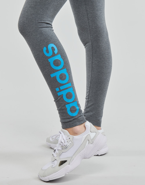Adidas Sportswear - LIN Leggings - dark grey heather/app sky rush