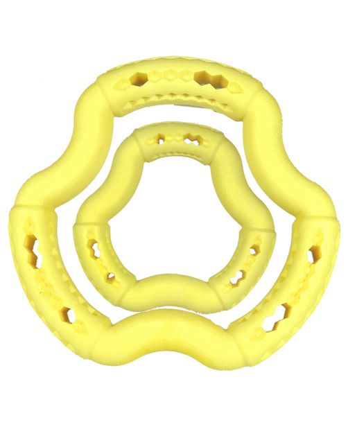 Vadigran Tpr Ring Yellow Vanilla Geel - Hondenspeelgoed