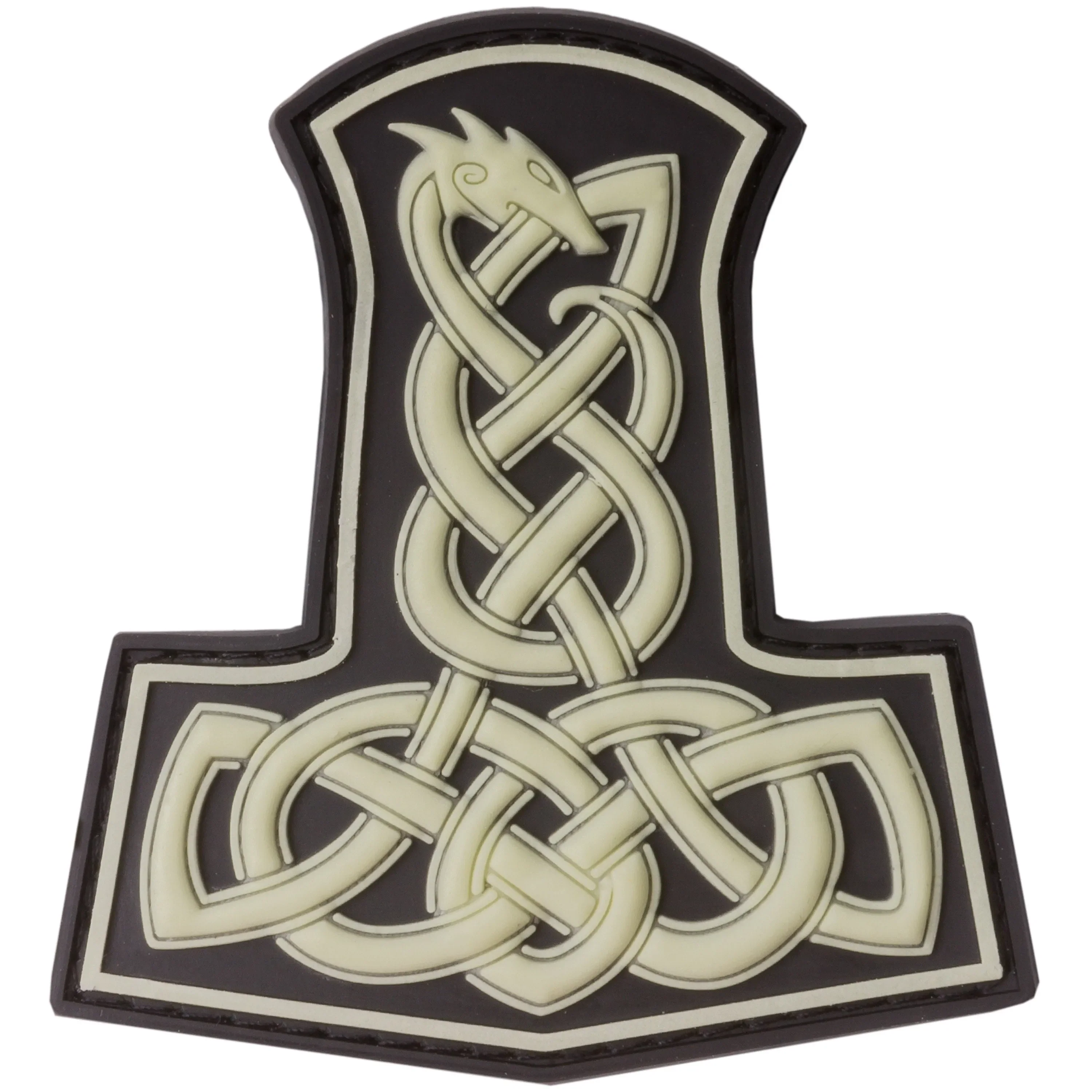 Jackets To Go -  JTG 3D Patch Dragon Thors Hammer nachleuchtend