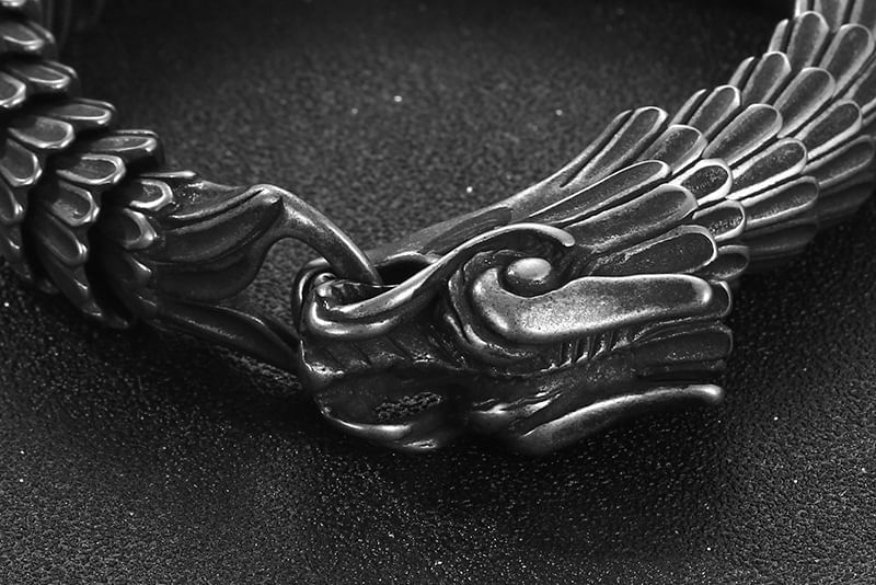 Prushia - Draak roestvrijstalen armband
