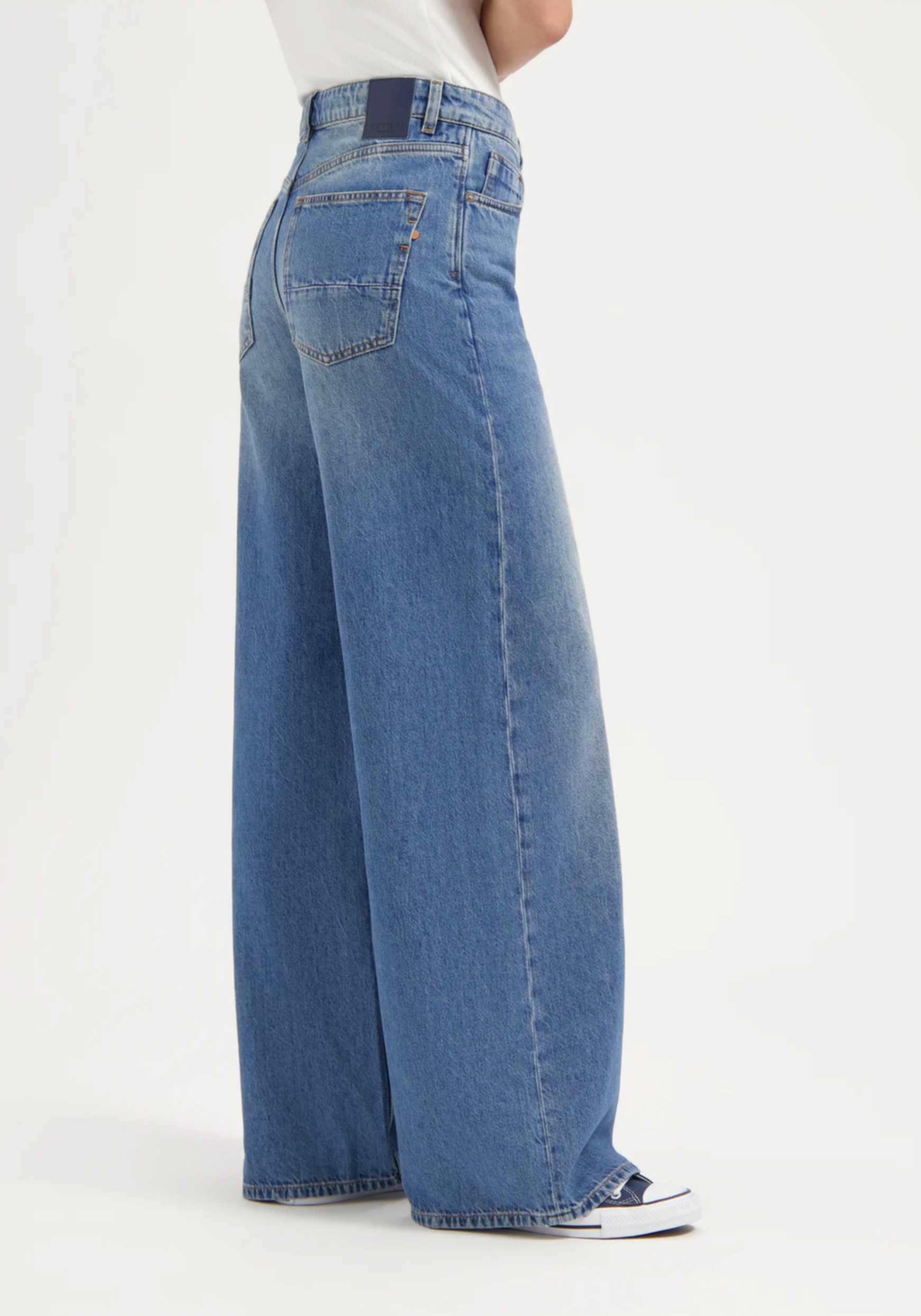 Kuyichi Damen-Jeans Francis Super Wide Rosebowl Blue