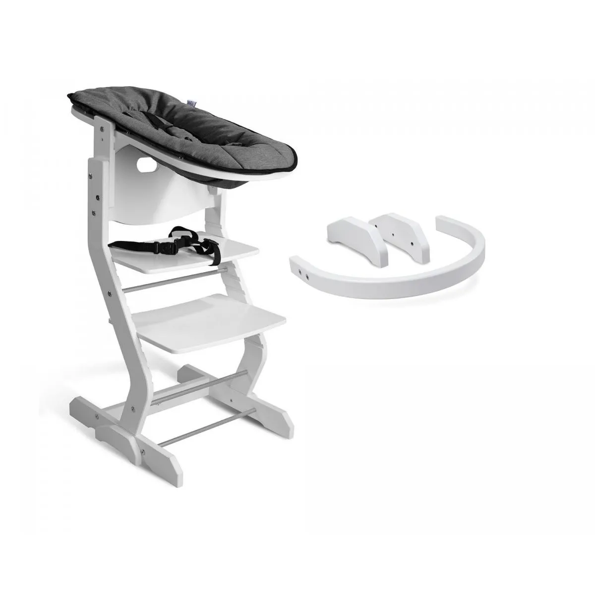 Chaise haute tissi sécurisée