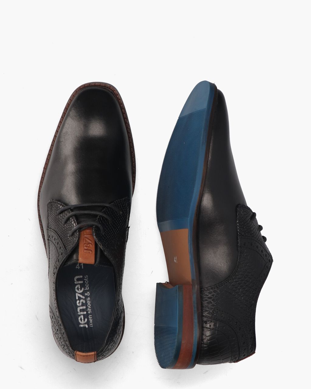 Jenszen Stan Zwart Heren Veterschoenen