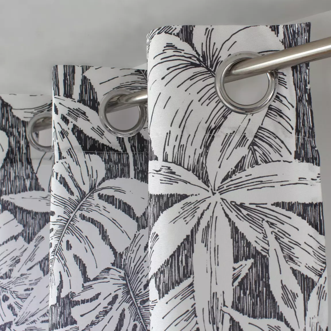 Rideau oeillets (135 x 240 cm) Bundi Gris foncé