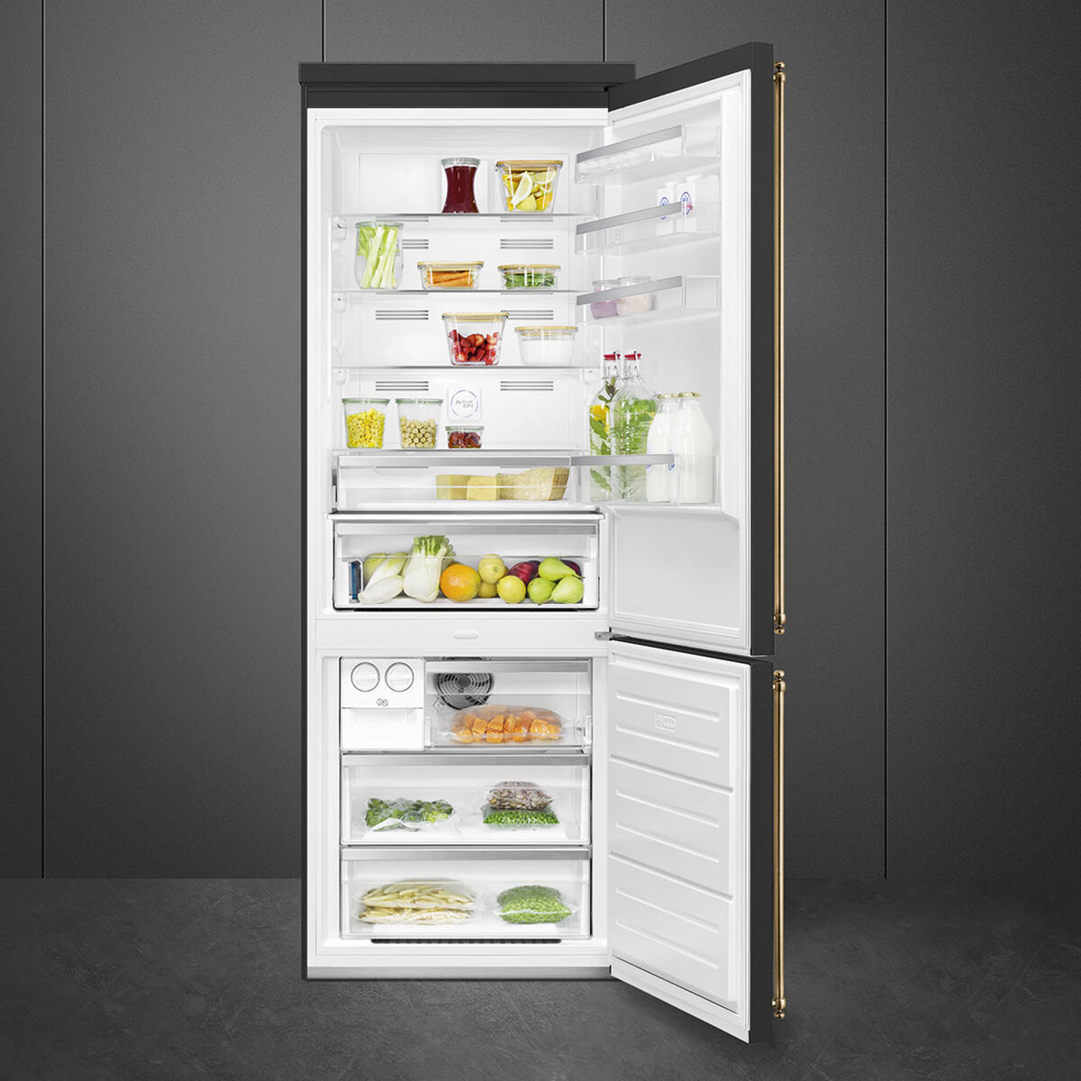 Smeg FA8005RAO6 Kombiskap høyrehengslet 70 cm, antrasitt