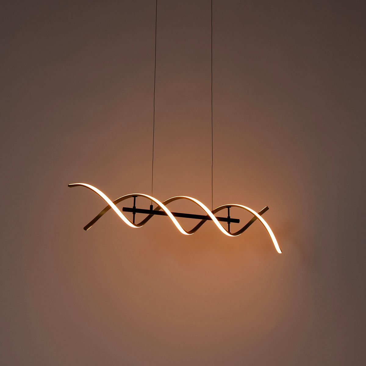 Hanglamp goud incl. LED 3-staps dimbaar in kelvin - Henk
