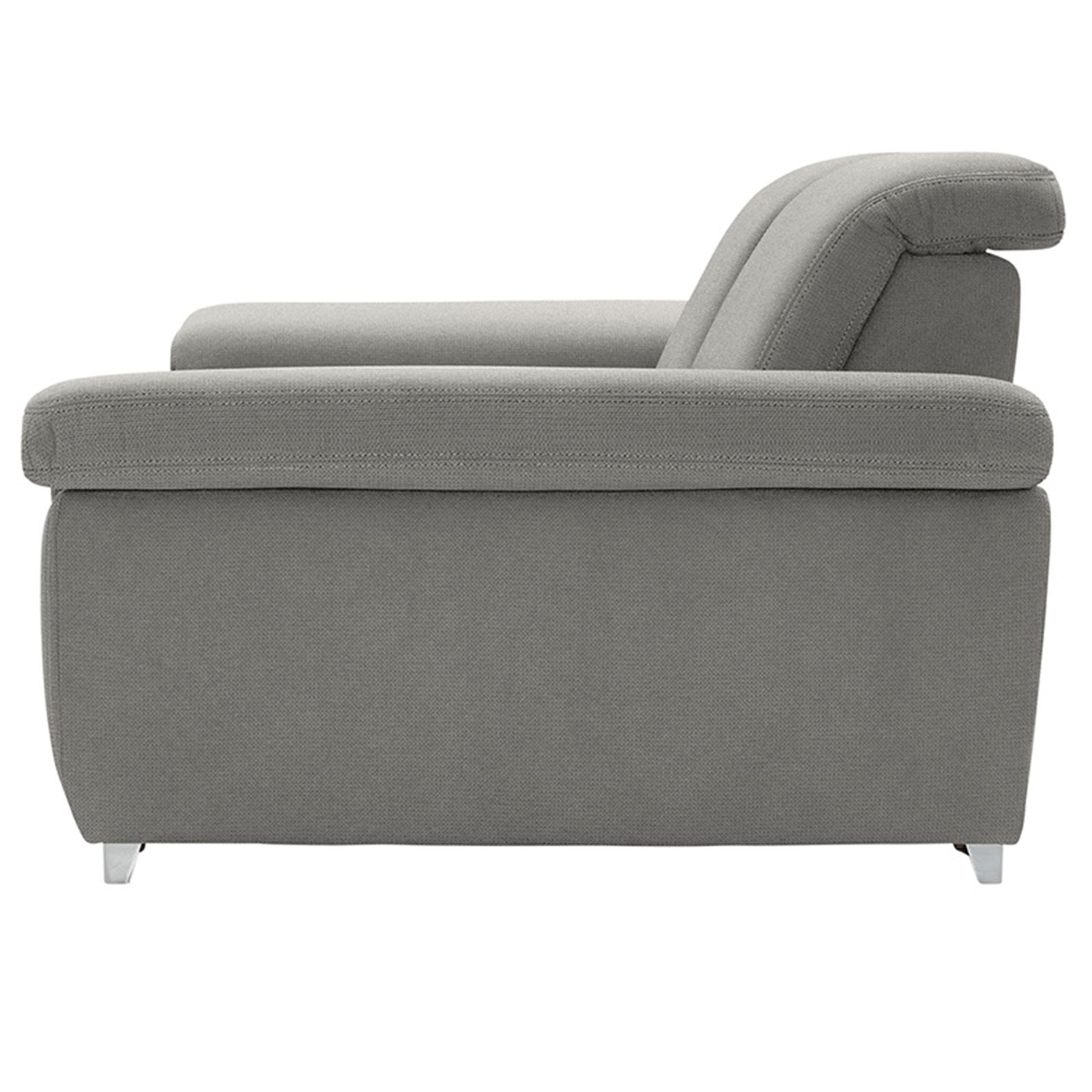 polsterpower 2,5-Sitzer Boxspringsofa - Belle silver - Basismodell