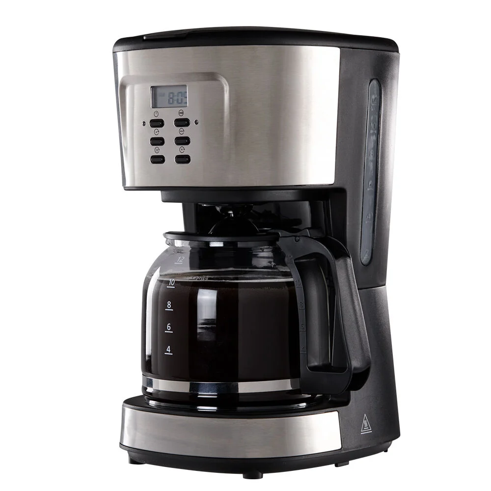 Cafetière programmable noire et grise 1,5 L