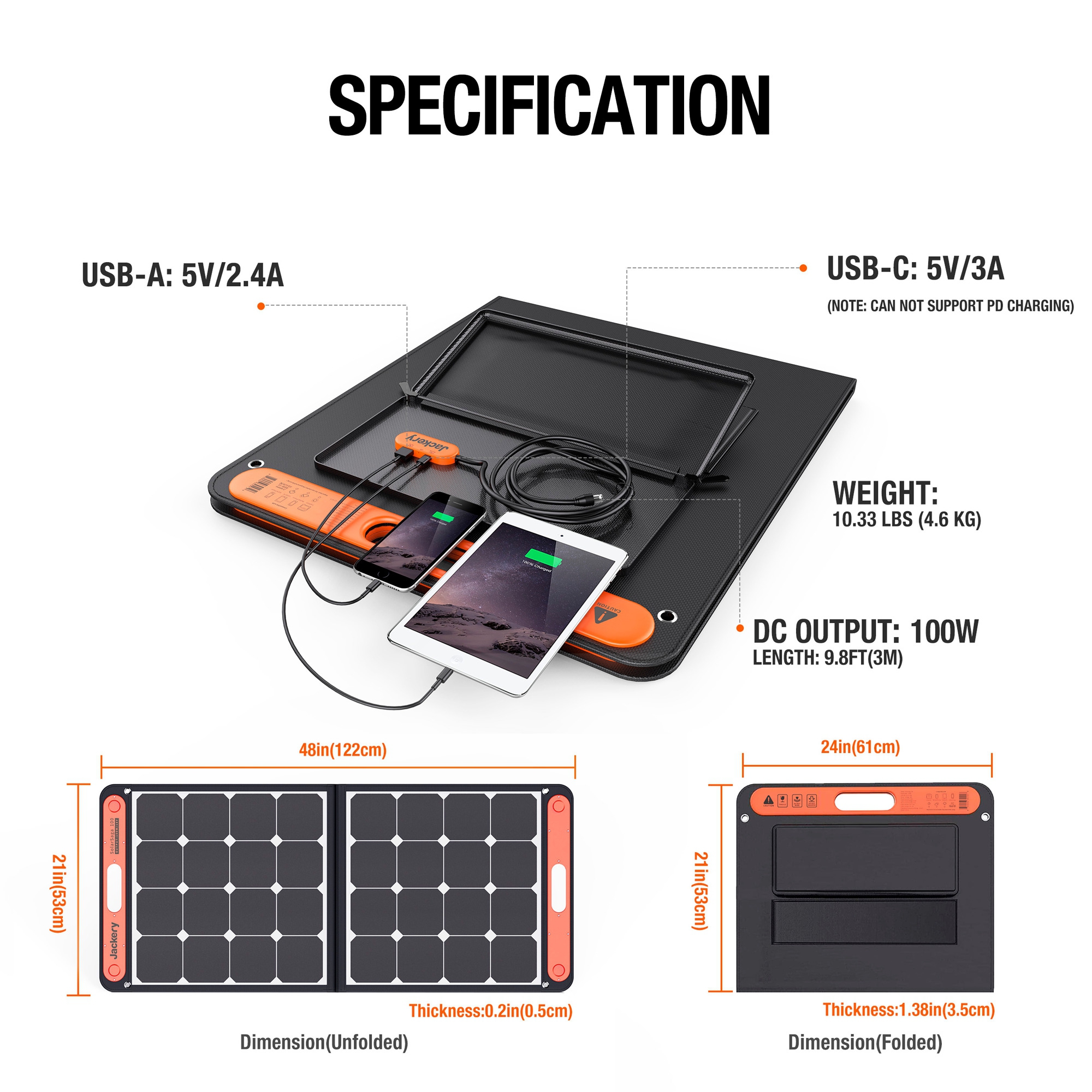 Jackery SolarSaga faltbares Solarpanel 100
