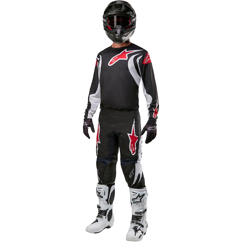 Alpinestars - Maillot Fluid Lucent Noir / Blanc / Rouge
