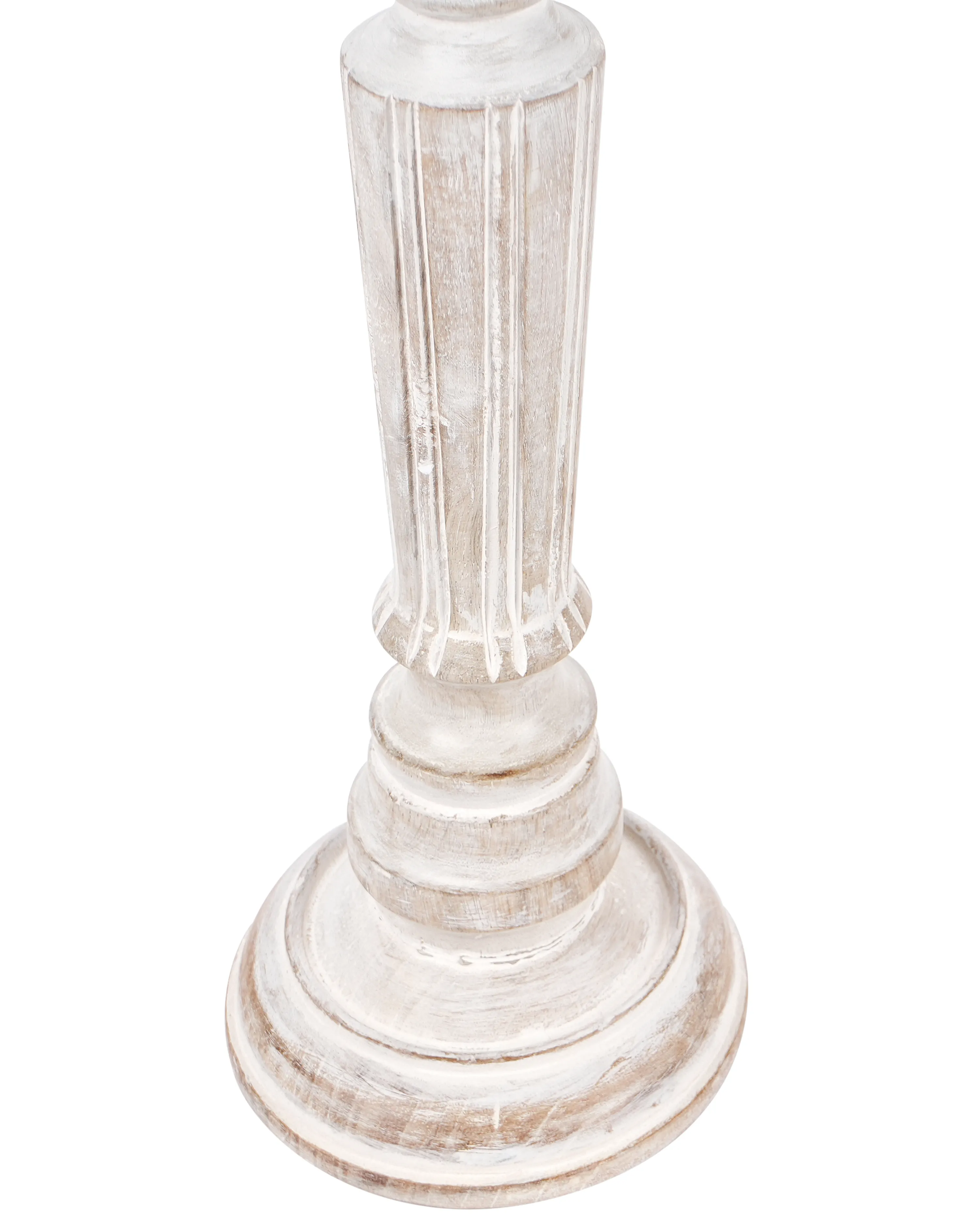 Set van 2 kaarshouders DARWA Mangohout 30/40 cm Lichtbruin